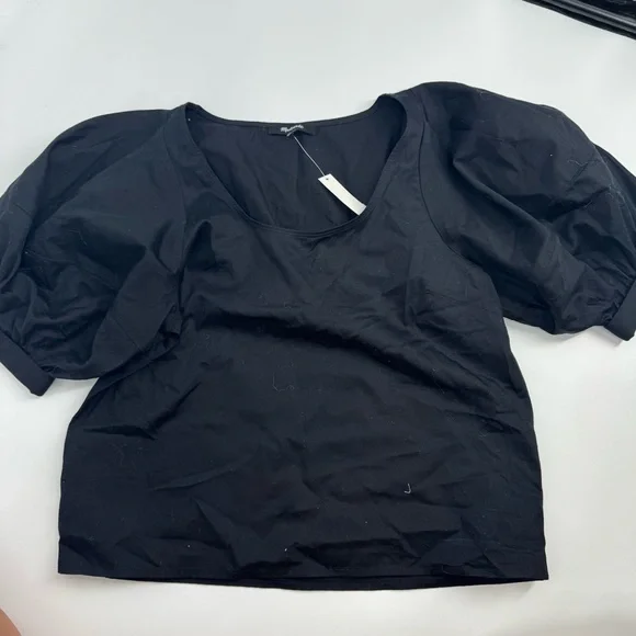 NWT Madewell Relaxed Scoopneck Short-Sleeve Top in black - Picture 5 of 13